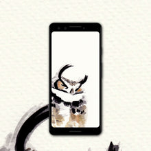 Load image into Gallery viewer, Sleepy Owl Phone Wallpaper